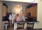 We've only just arrived - so let's welcome Vikki and Jonathon to our trip with a CHEERS! And thanks to Vikki for getting the villa sorted. The original address was on a building site! Notice the wee fridge monkey in the background filling up the beer.